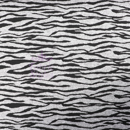Zebra Black Loungewear Fabric