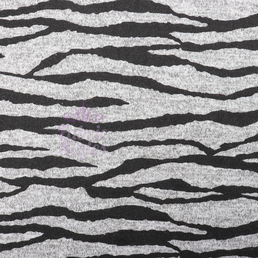 Zebra Black Loungewear Fabric