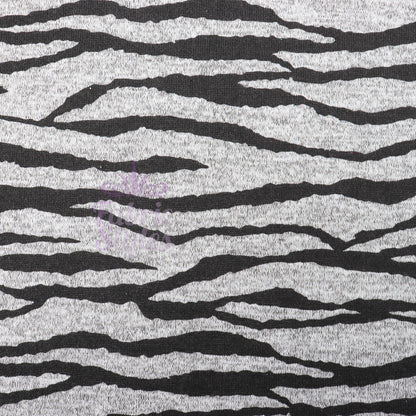 Zebra Black Loungewear Fabric