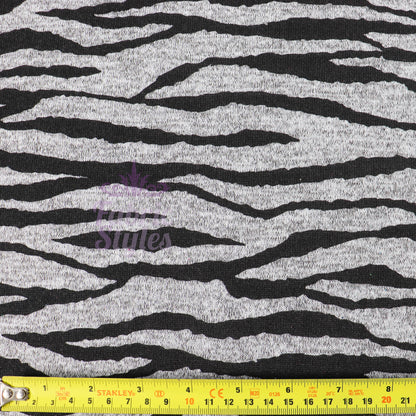 Zebra Black Loungewear Fabric
