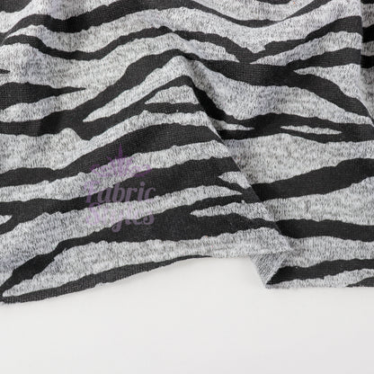 Zebra Black Loungewear Fabric