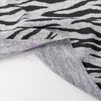 Zebra Black Loungewear Fabric