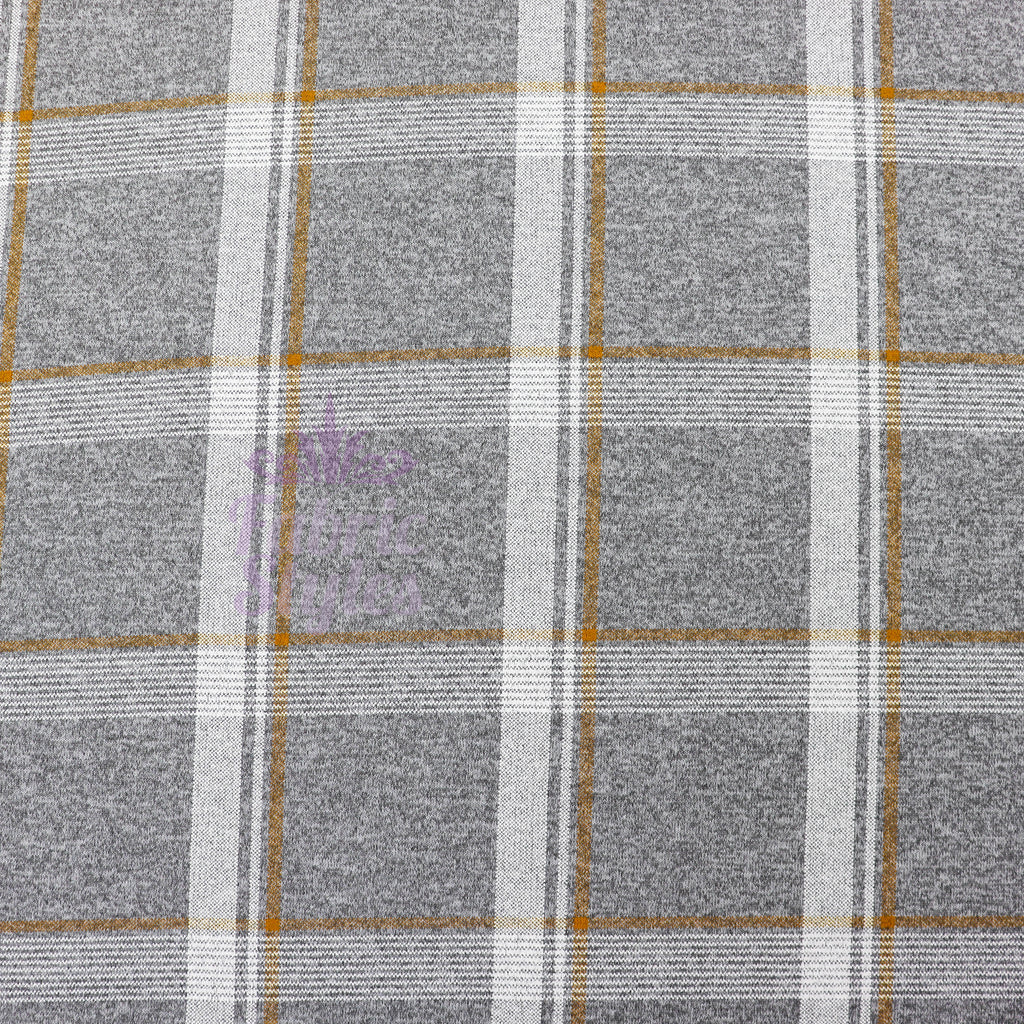 Yellow White Check Loungewear Fabric