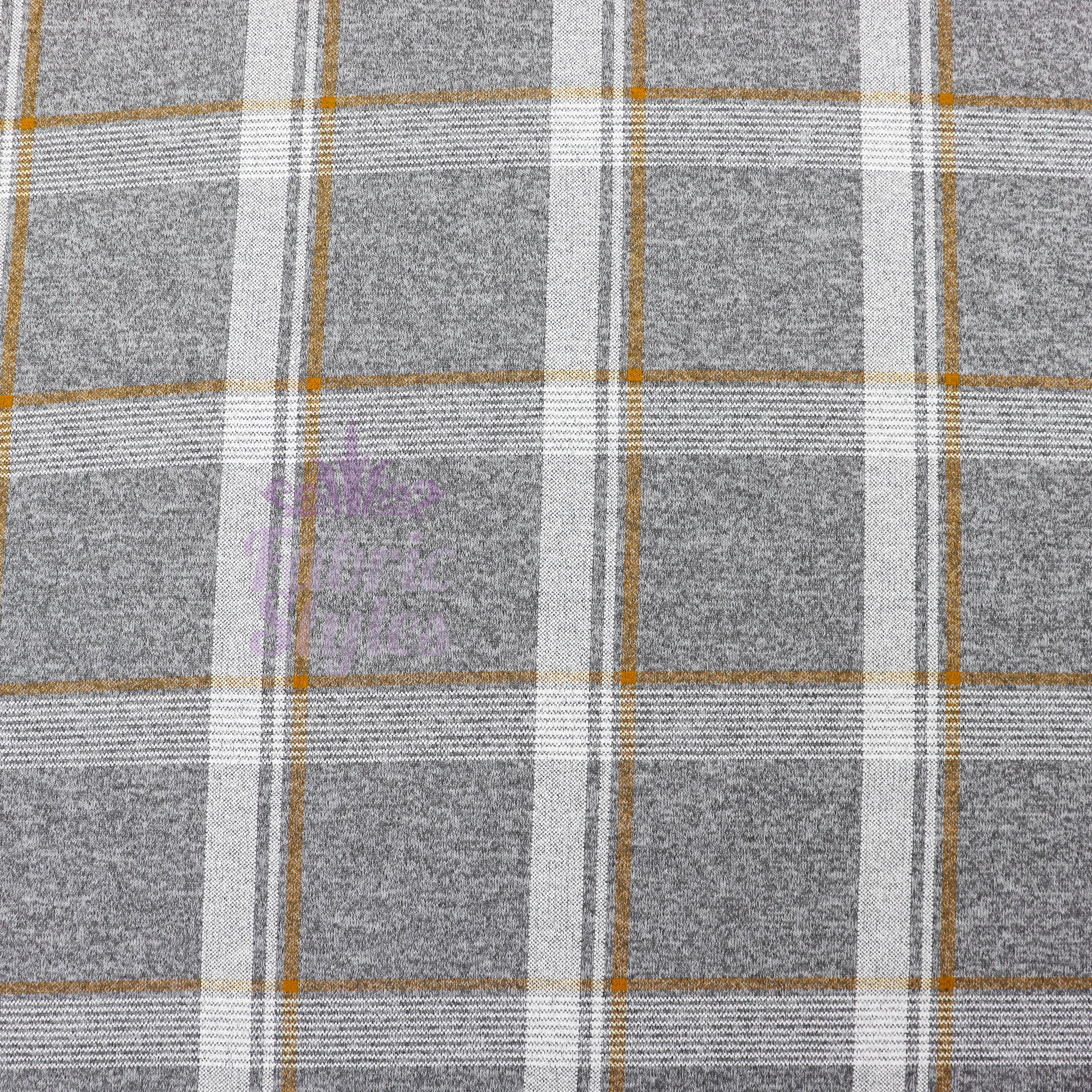 Yellow White Check Loungewear Fabric