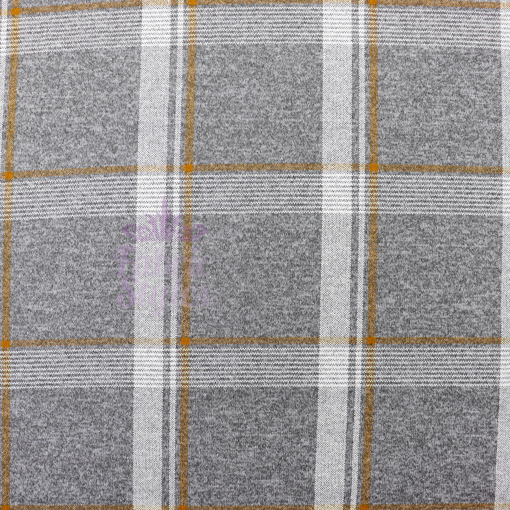 Yellow White Check Loungewear Fabric
