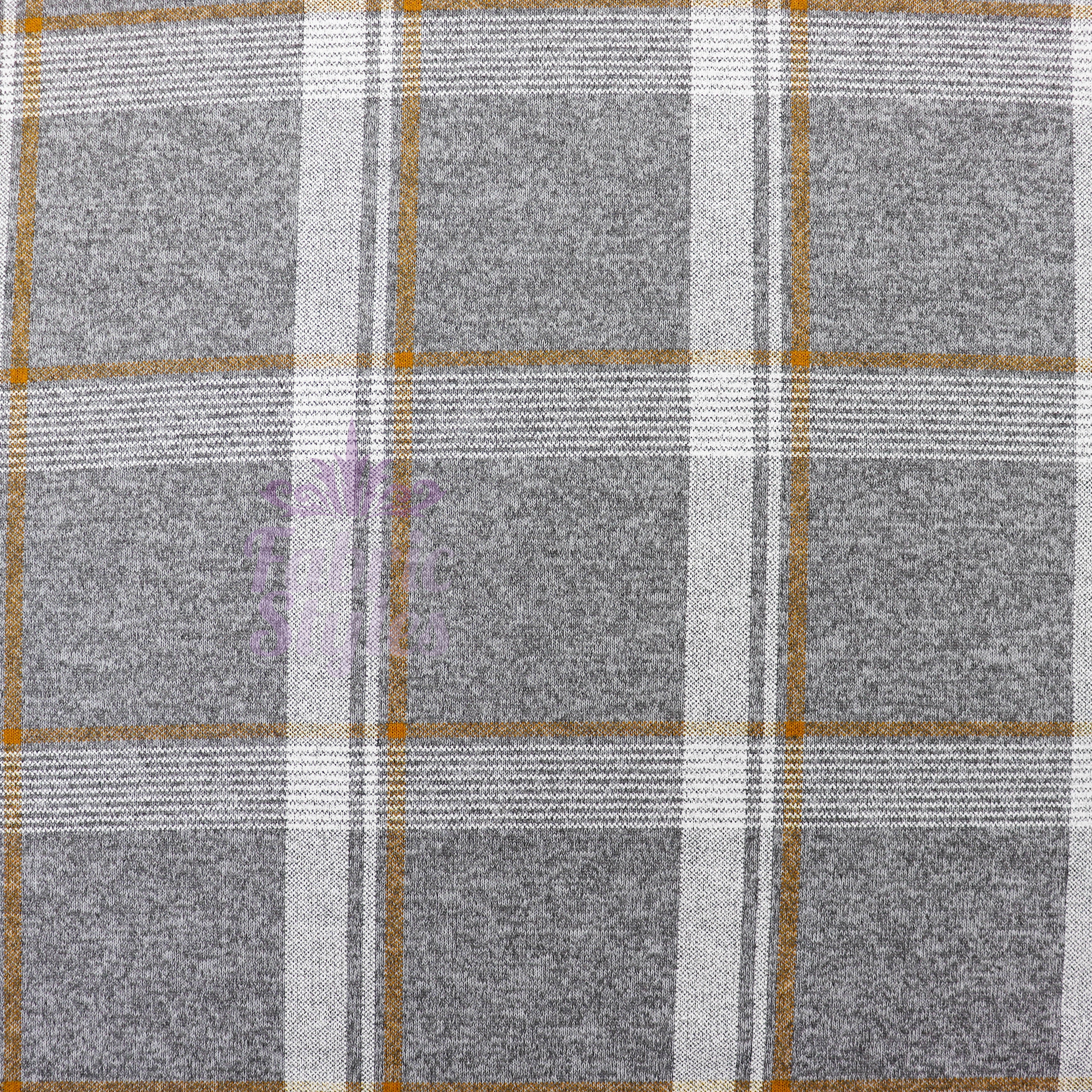 Yellow White Check Loungewear Fabric