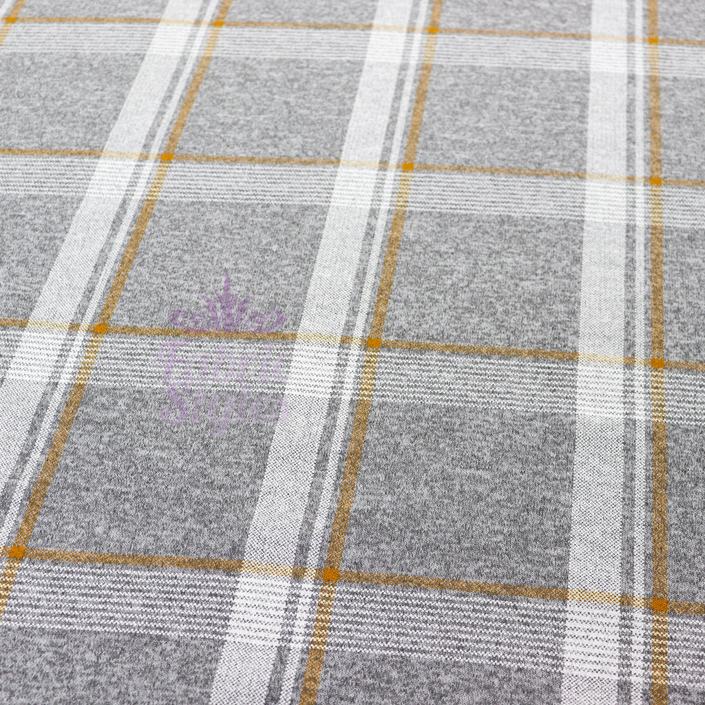 Yellow White Check Loungewear Fabric