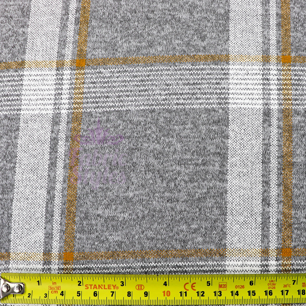 Yellow White Check Loungewear Fabric