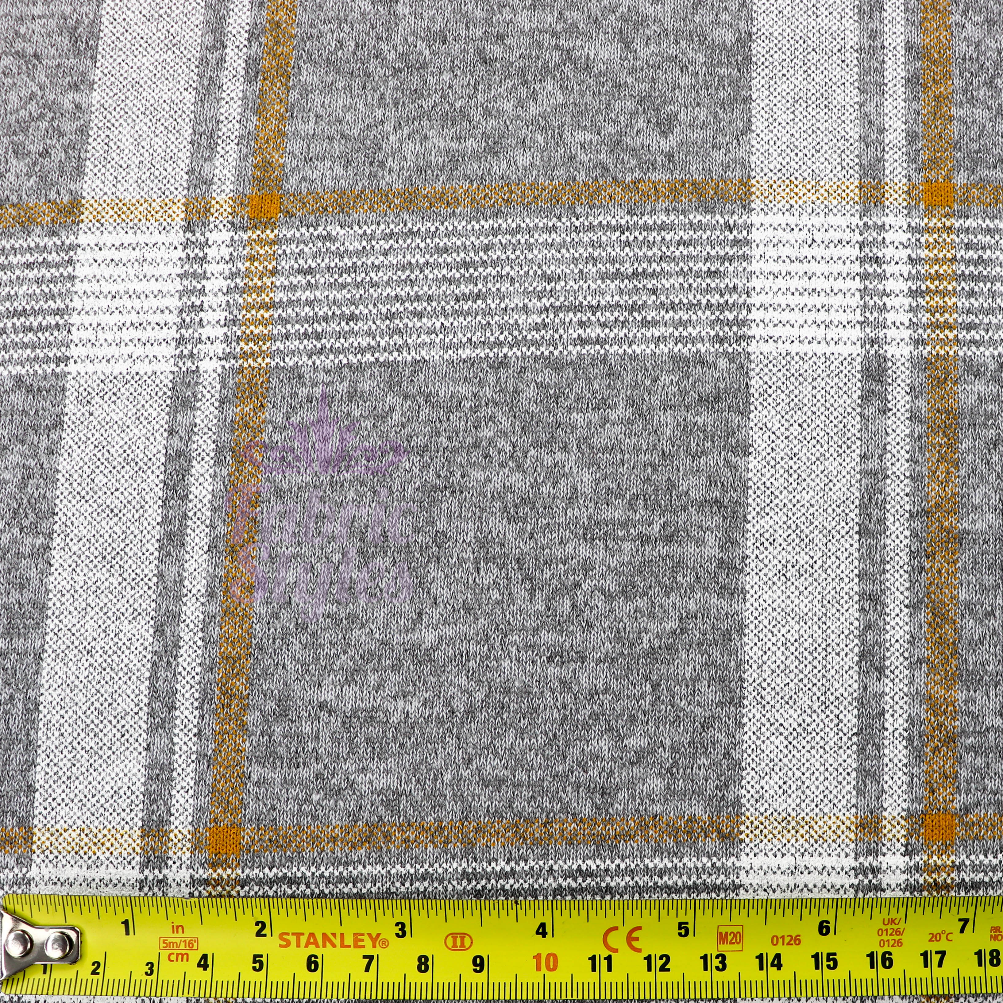 Yellow White Check Loungewear Fabric