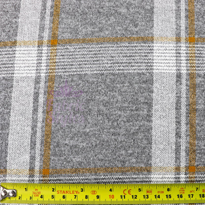Yellow White Check Loungewear Fabric
