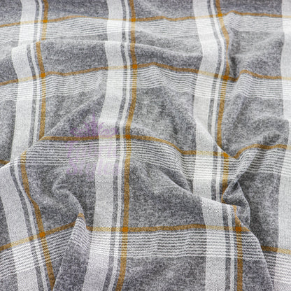 Yellow White Check Loungewear Fabric