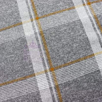 Yellow White Check Loungewear Fabric
