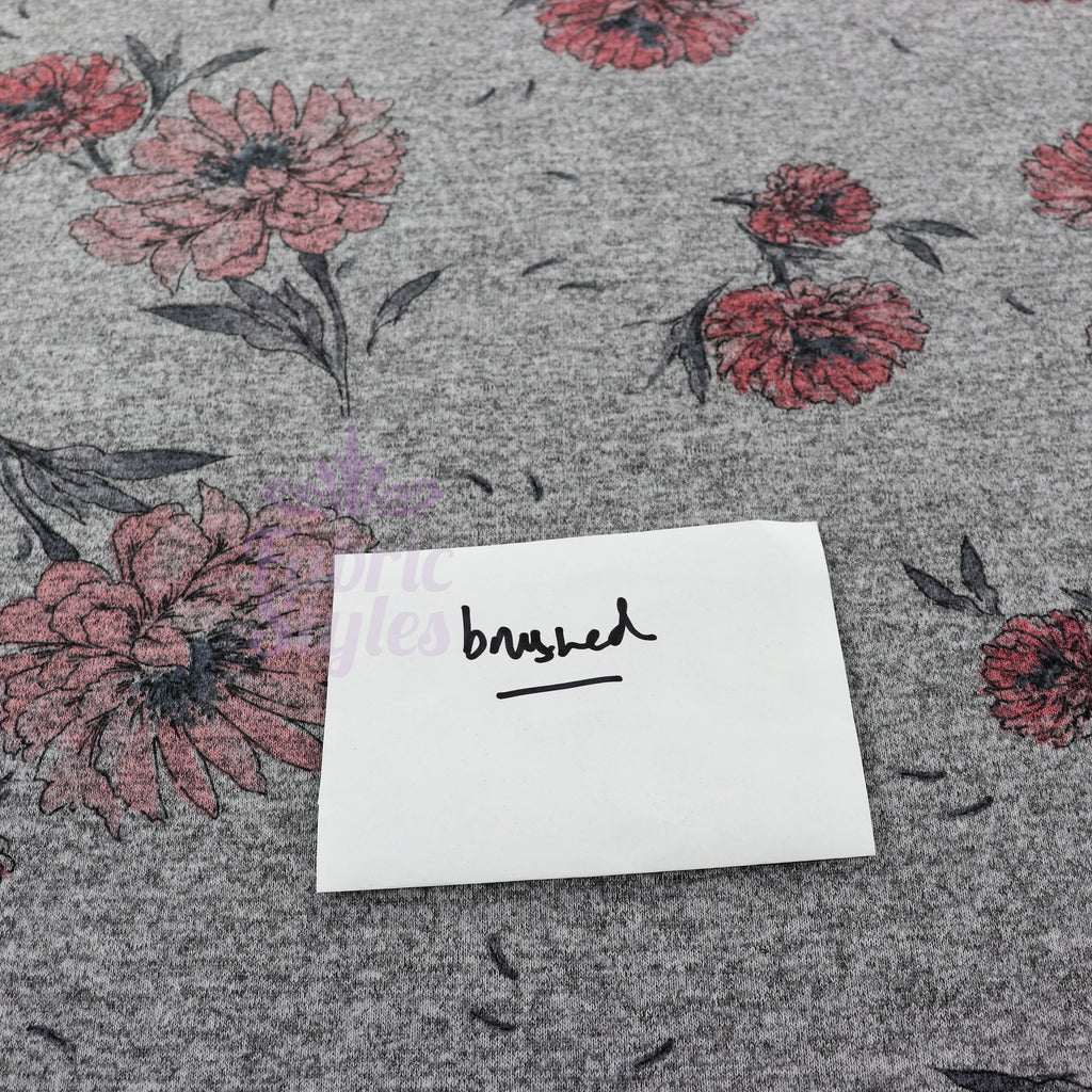 Red Pink Floral Loungewear Fabric