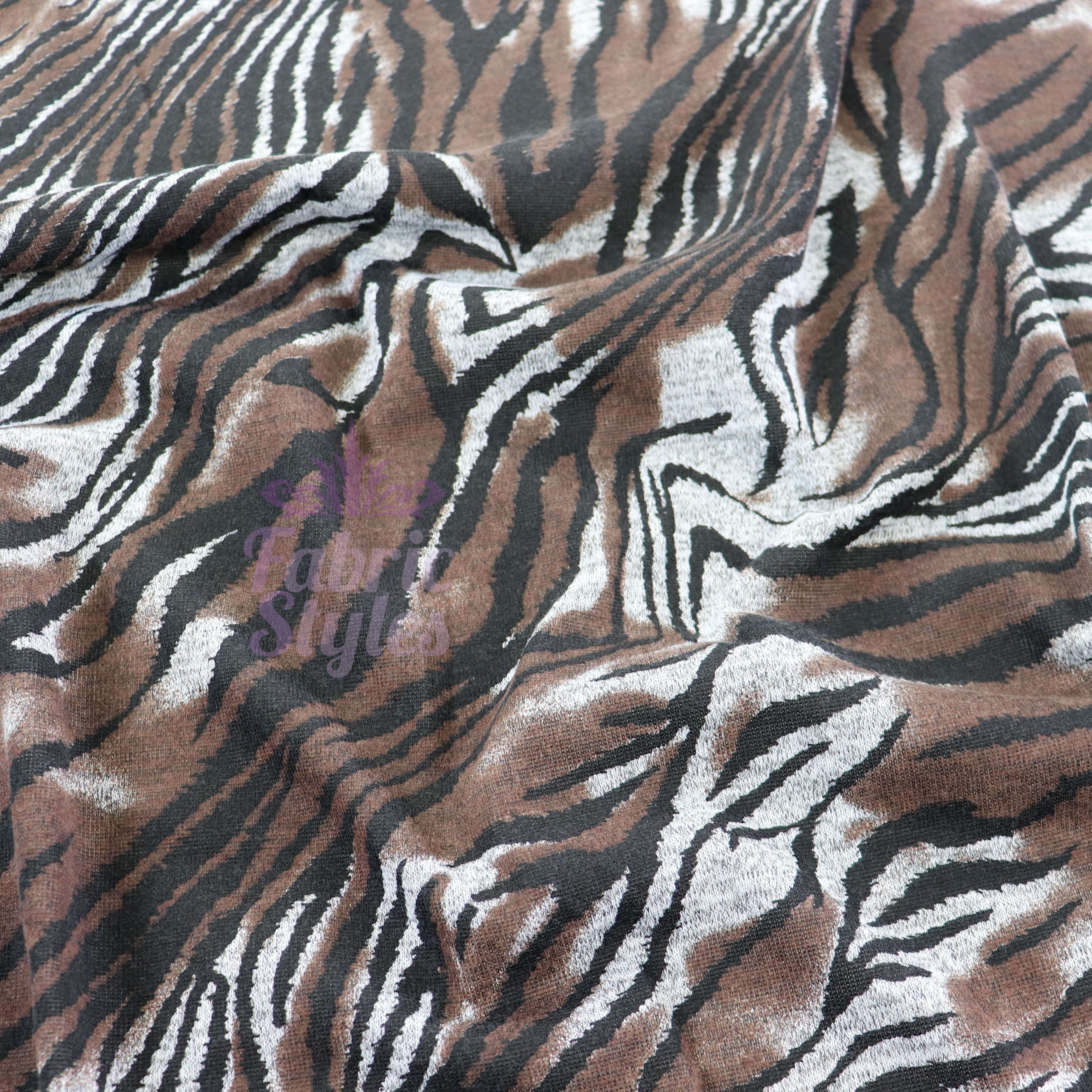 Zebra Tie Dye Loungewear Fabric