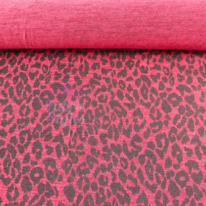 Red Leopard Animal Loungewear Fabric