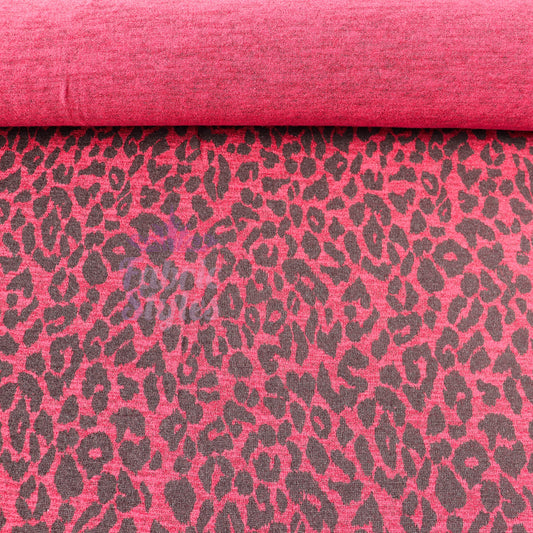 Red Leopard Animal Loungewear Fabric