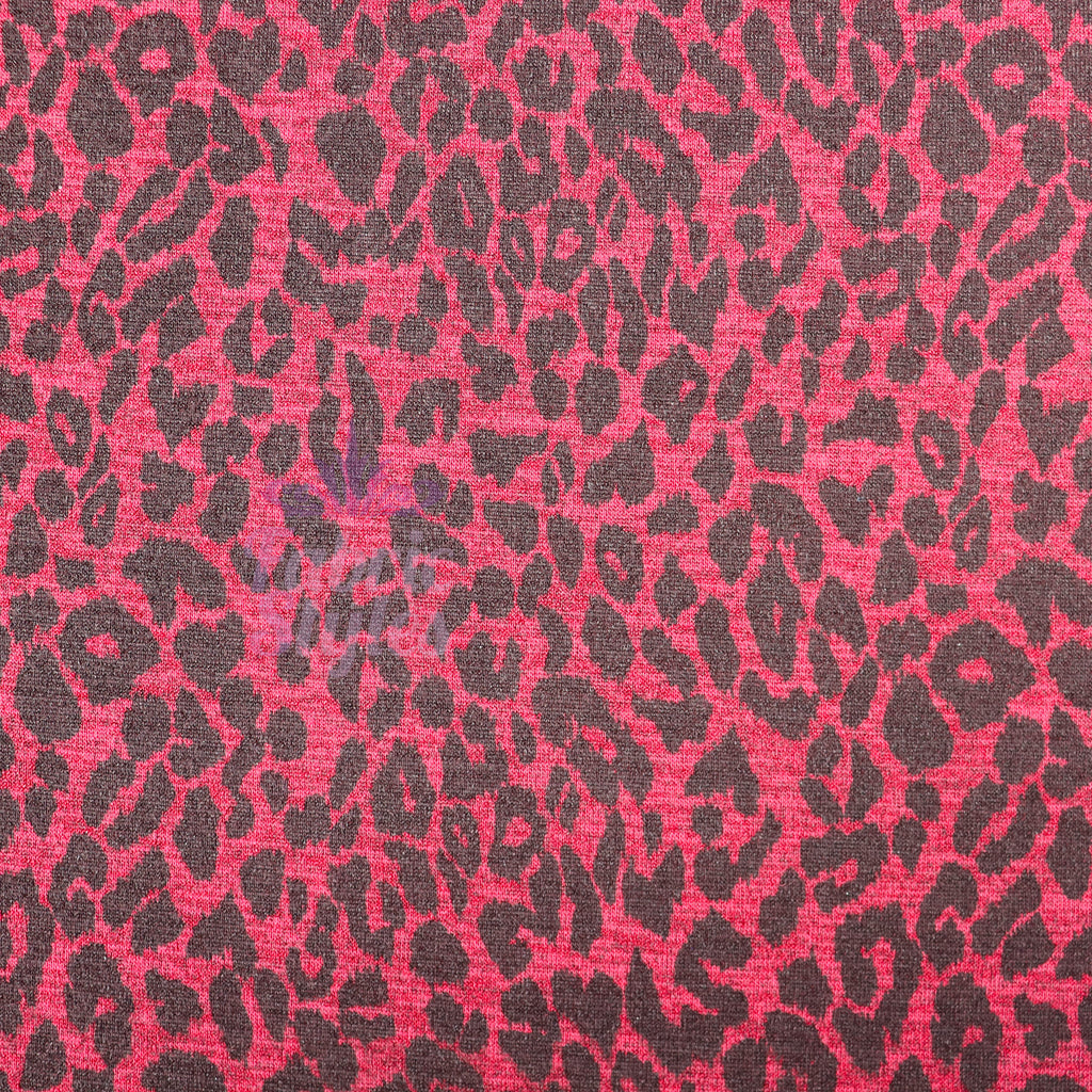Red Leopard Animal Loungewear Fabric
