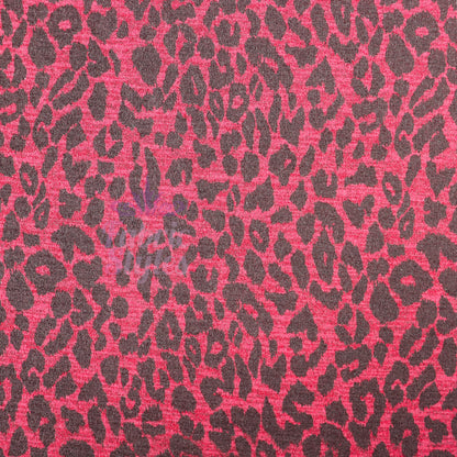 Red Leopard Animal Loungewear Fabric
