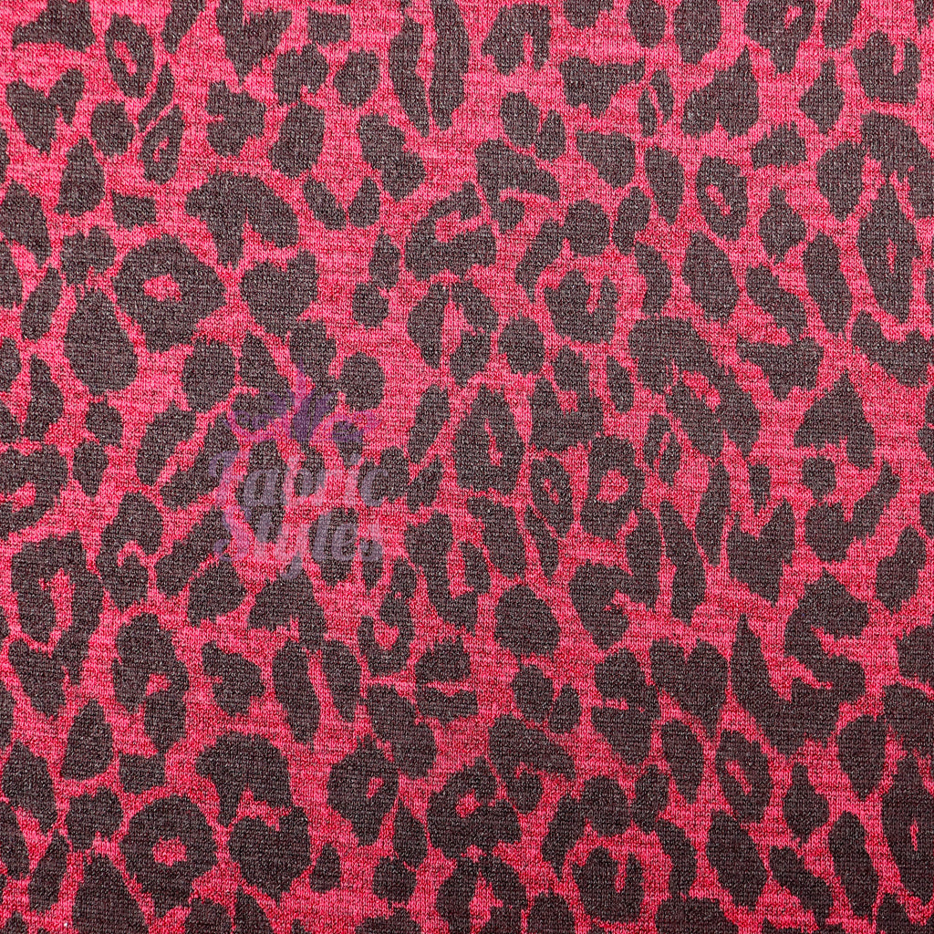 Red Leopard Animal Loungewear Fabric