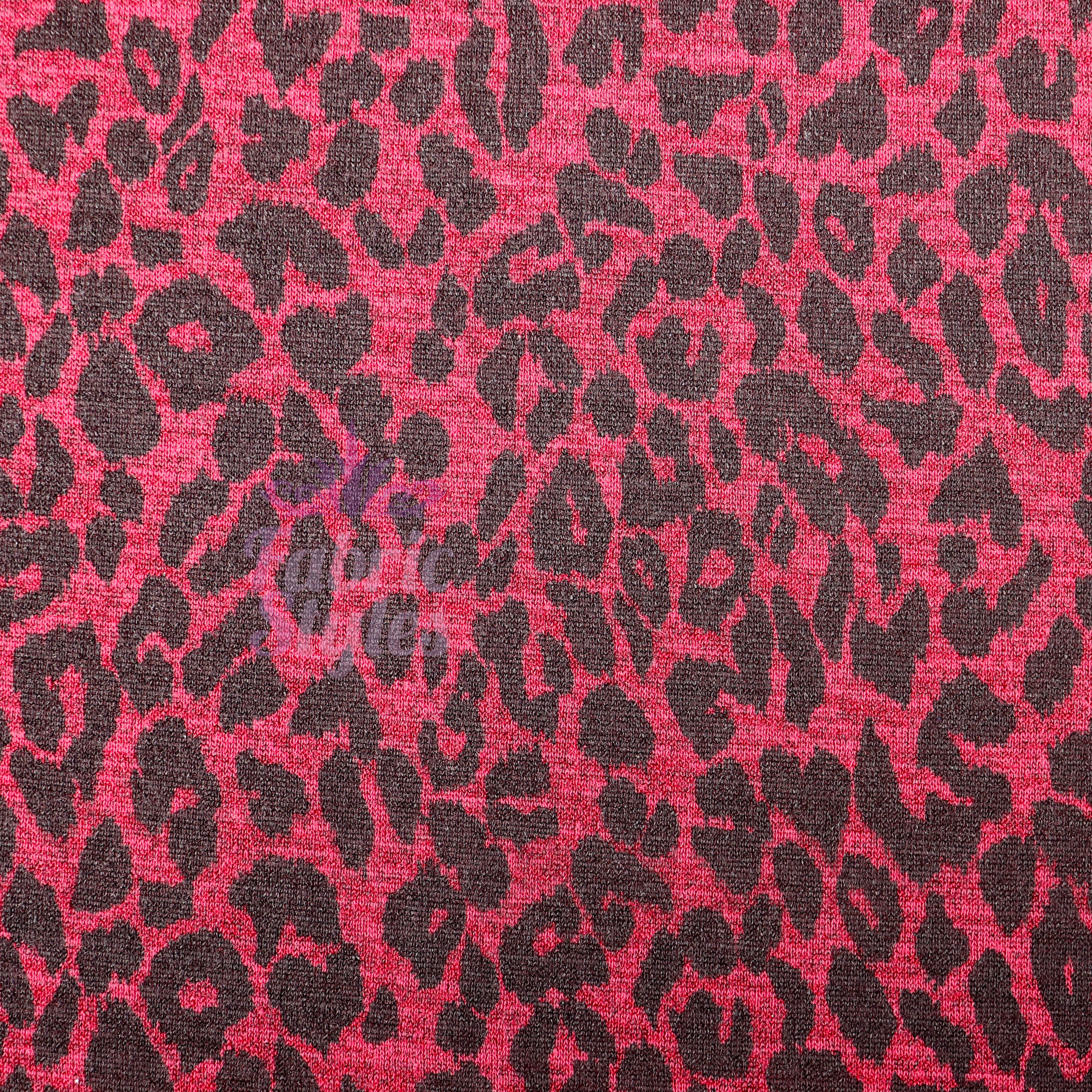 Red Leopard Animal Loungewear Fabric