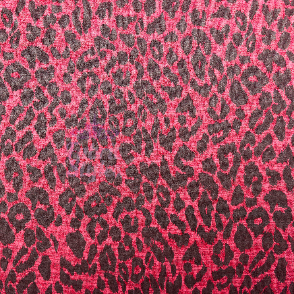 Red Leopard Animal Loungewear Fabric