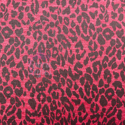 Red Leopard Animal Loungewear Fabric