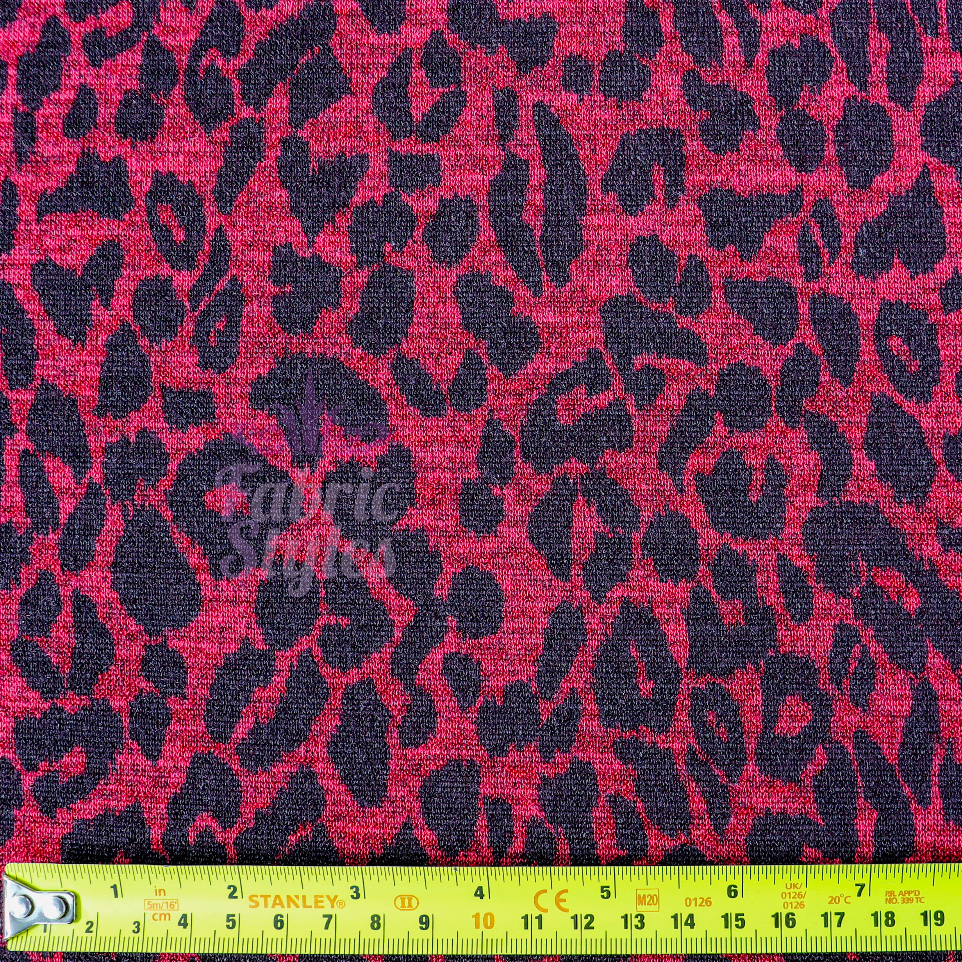 Red Leopard Animal Loungewear Fabric