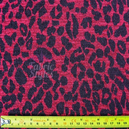 Red Leopard Animal Loungewear Fabric