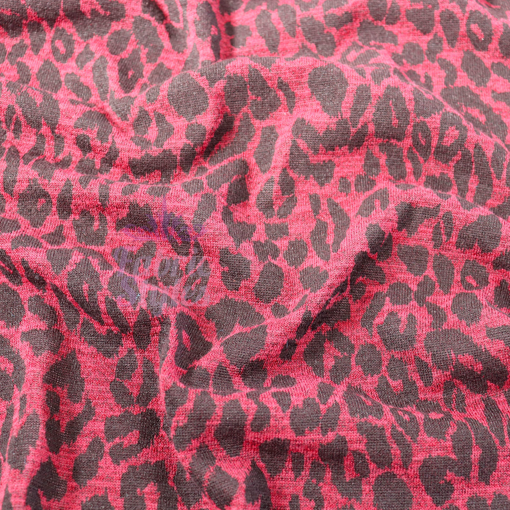 Red Leopard Animal Loungewear Fabric