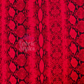 Red Snake Animal Scuba Crepe Fabric