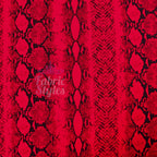 Red Snake Animal Scuba Crepe Fabric