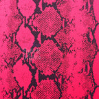 Red Snake Animal Scuba Crepe Fabric