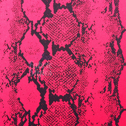 Red Snake Animal Scuba Crepe Fabric