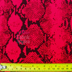 Red Snake Animal Scuba Crepe Fabric