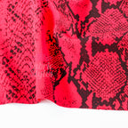Red Snake Animal Scuba Crepe Fabric