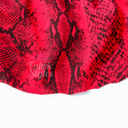 Red Snakeskin Print High Stretch Crepe Fabric