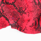 Red Snakeskin Print High Stretch Crepe Fabric