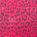Red Leopard Animal Scuba Suede Fabric