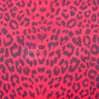 Red Leopard Animal Scuba Suede Fabric