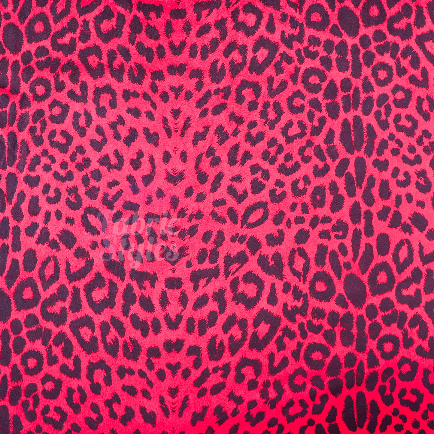 Red Leopard Animal Scuba Suede Fabric