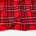 Red Tartan Check High Stretch Crepe Fabric