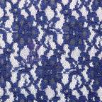Navy Blue Floral Lace Dress Fabric