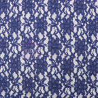 Navy Blue Floral Lace Dress Fabric