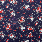 Red Ditsy Floral Viscose Elastane Fabric