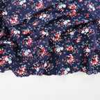 Red Ditsy Floral Viscose Elastane Fabric