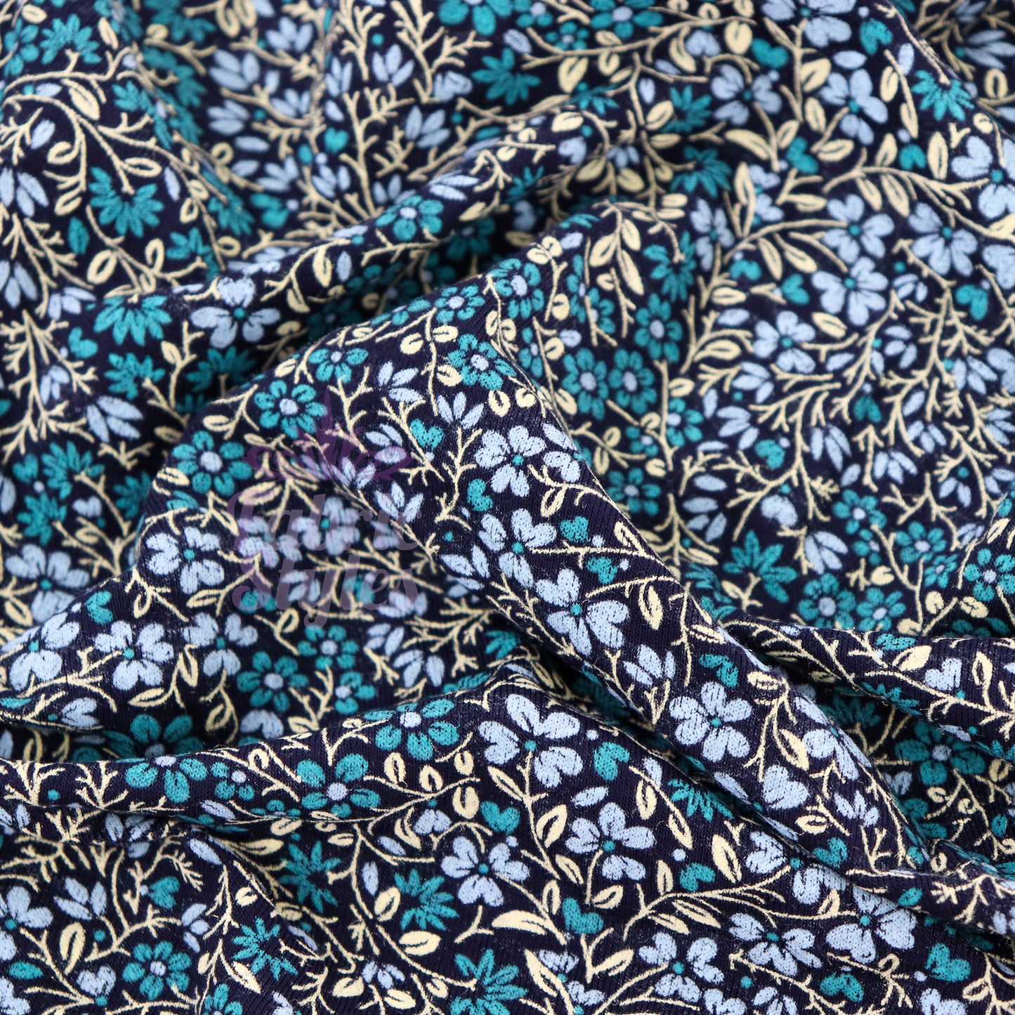 Vintage Tapestry Floral Viscose Elastane Fabric
