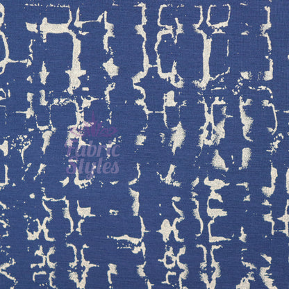 Navy Melange Tie Dye Viscose Elastane Fabric