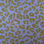 Navy Leopard Black Animal Spots Viscose Elastane Fabric
