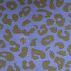 Navy Leopard Black Animal Spots Viscose Elastane Fabric