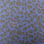 Navy Leopard Black Animal Spots Viscose Elastane Fabric